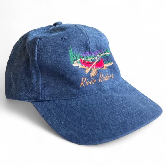 Vintage River Raiders Canoe Embroidered Dad Hat Strapback Streetwear Nature - Picture 1 of 13